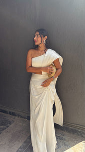 Zeenat Concept Saree In White