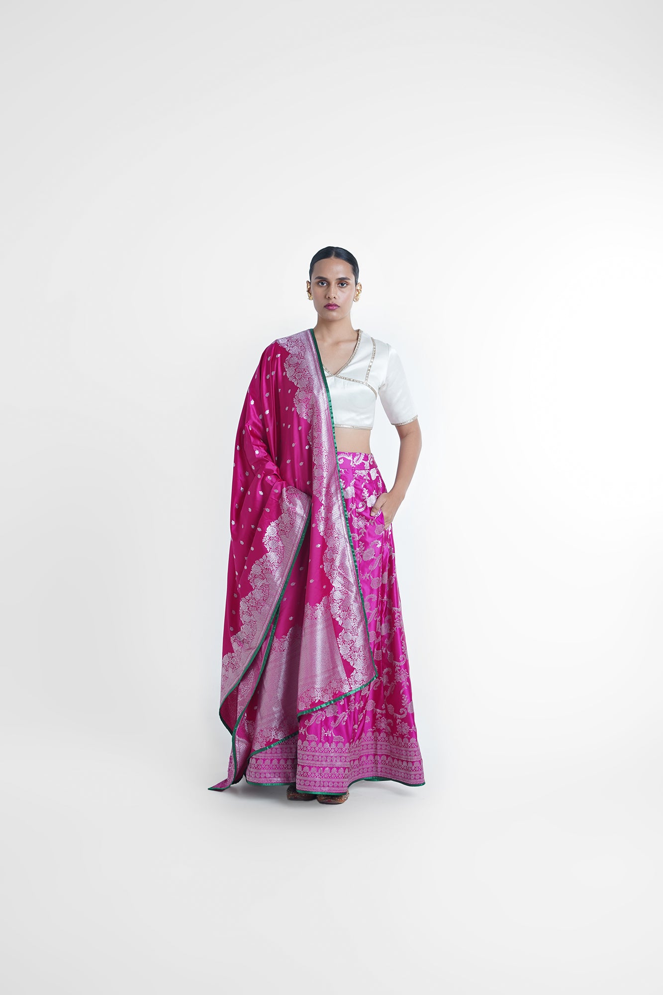 Menka Banarasi Silk Lehenga