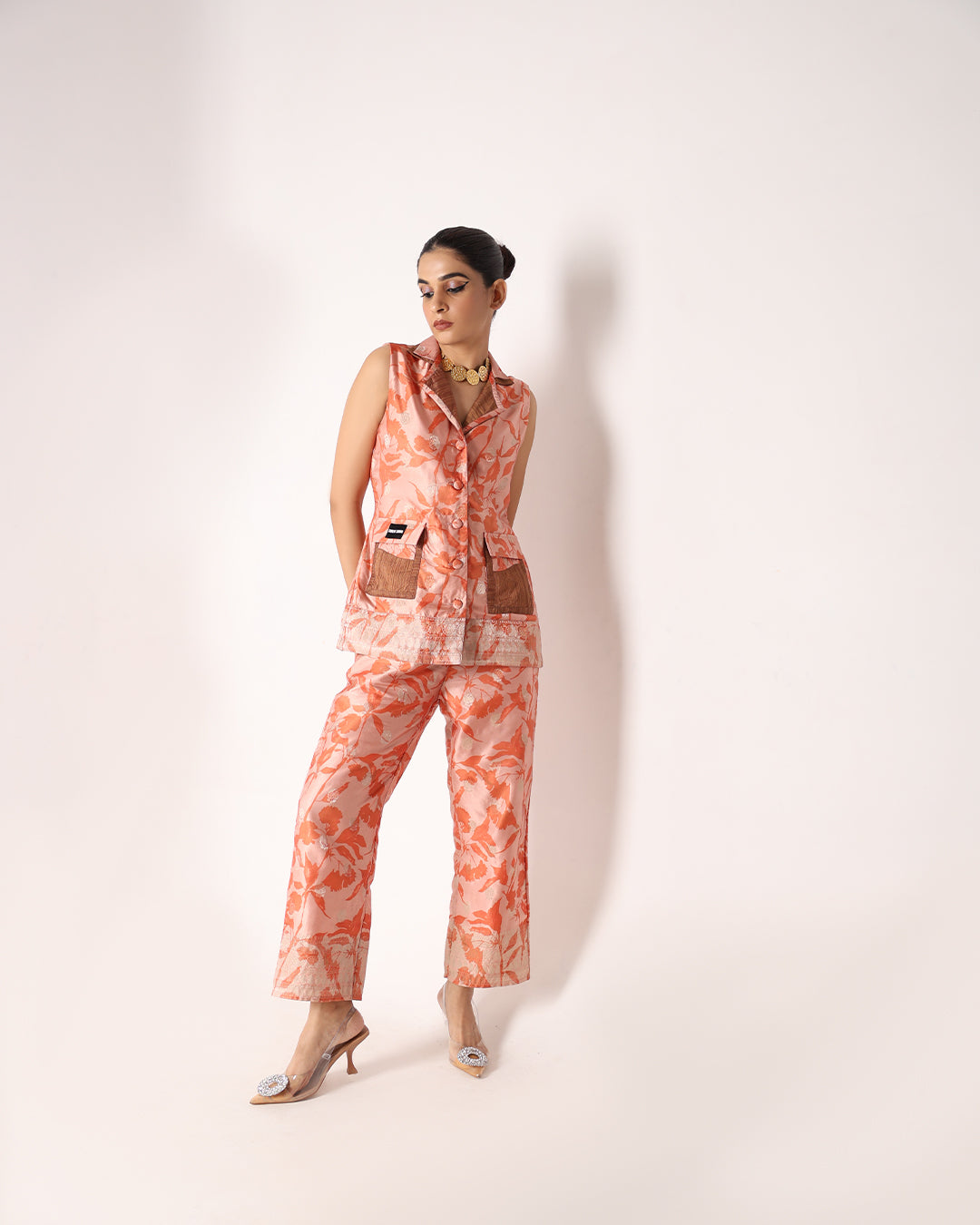 Autumn Silk Tie Up Coord Set