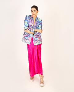 Samsara Holographic Silk Blazer