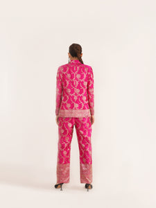 Sunheri Silk Pant Suit In Pink