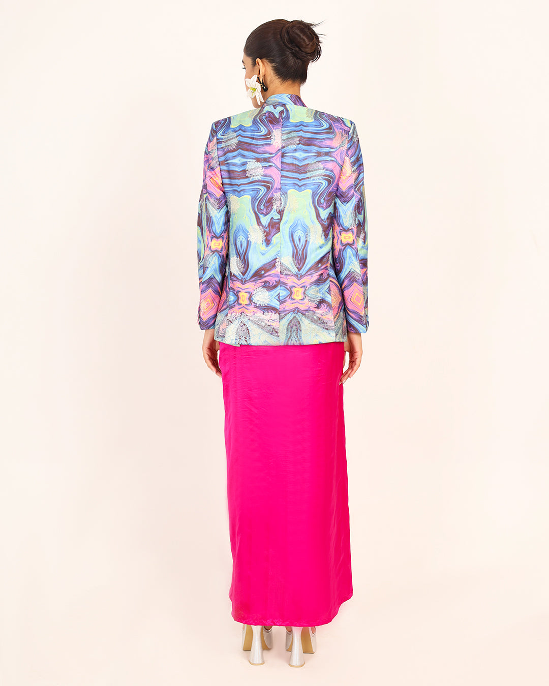 Samsara Holographic Silk Blazer