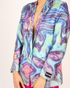 Samsara Holographic Silk Blazer