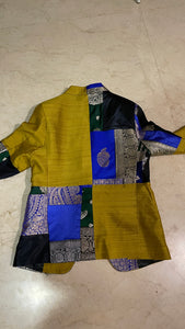 Mustard Upcycled Silk Blazer
