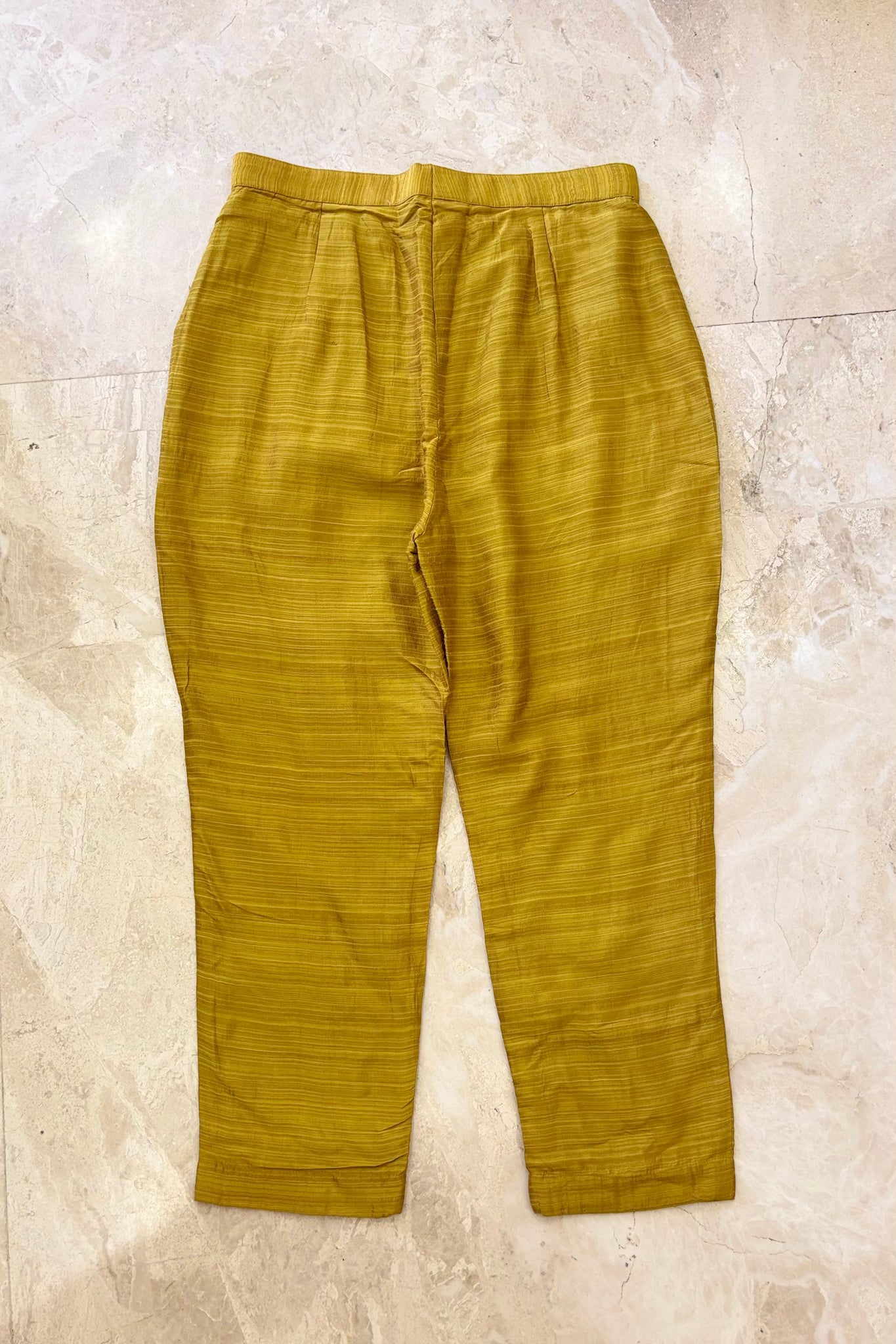 Mustard pure south silk pant RTS | L |