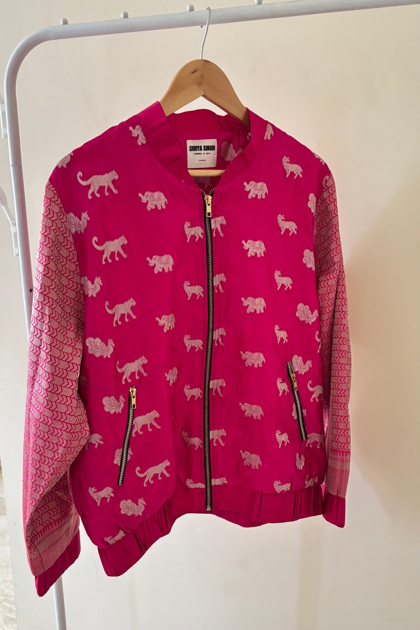 Pink Unisex Silk bomber jacket RTS | L |
