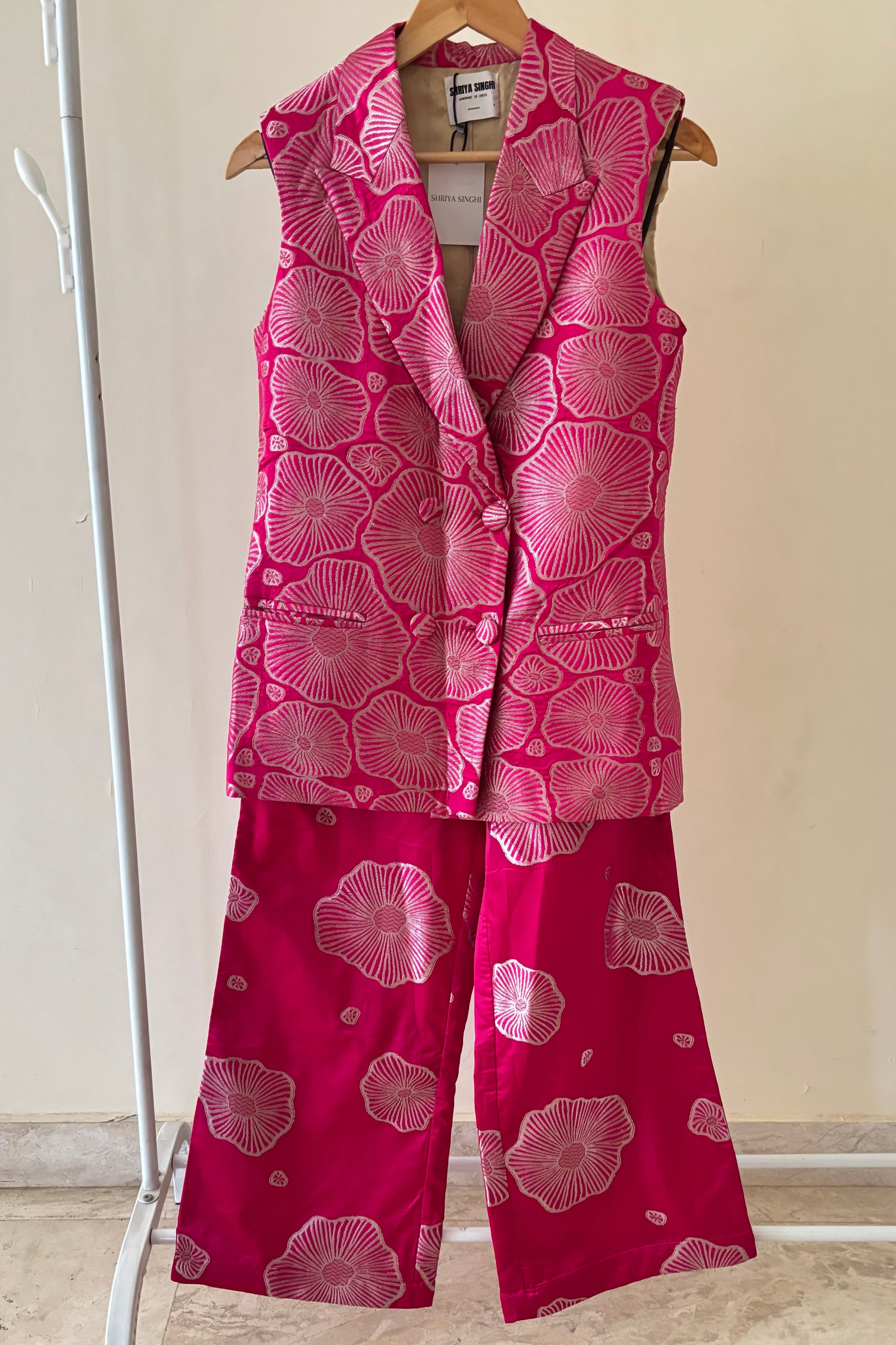 Pink Silk PantSuit Set RTS | S |