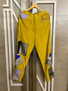 Mustard Upcycled Silk Coord Set