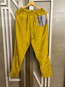 Mustard Upcycled Silk Coord Set
