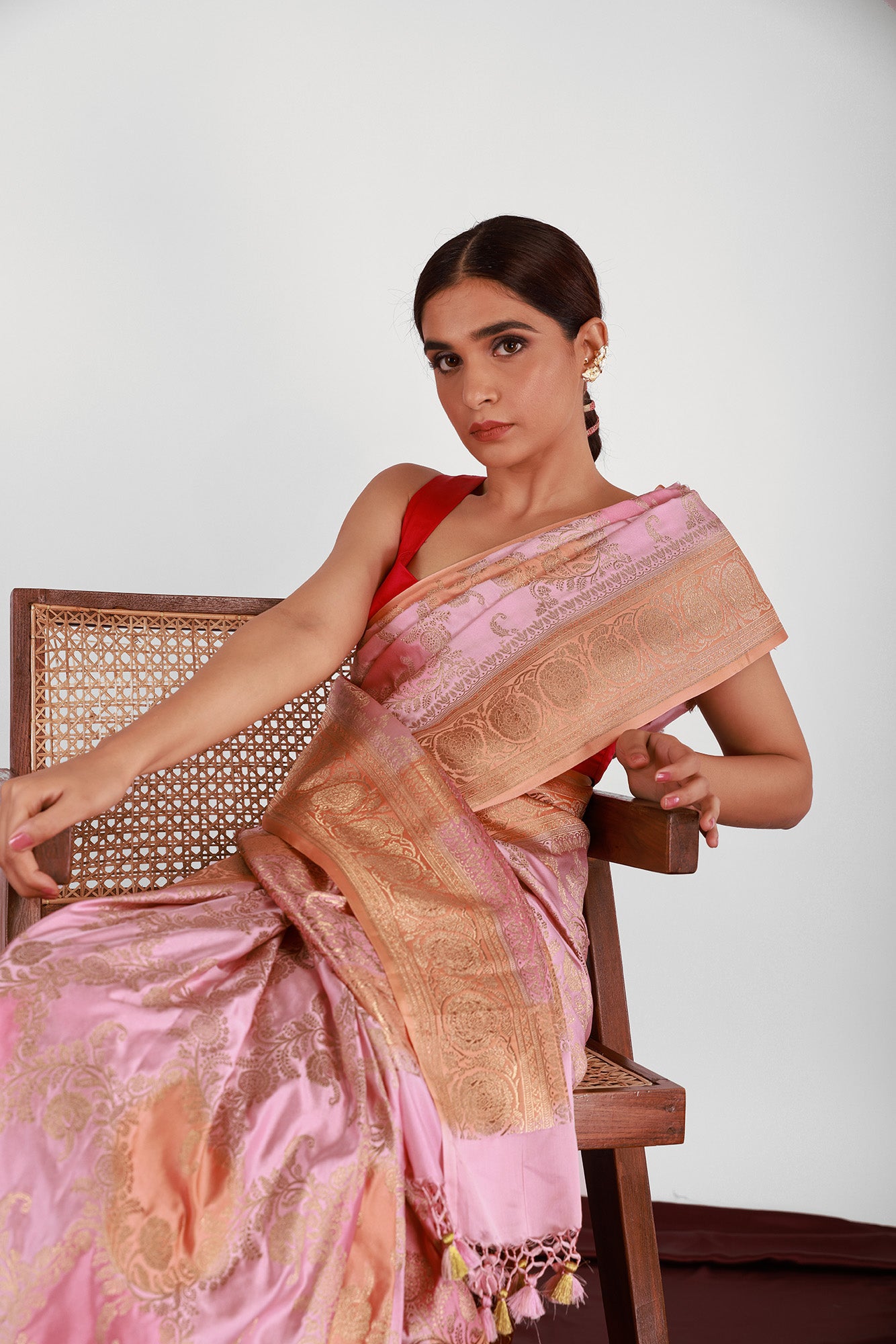 Sunset Pure Mashru Silk  Saree RTS