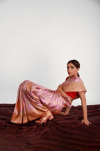 Sunset Pure Mashru Silk  Saree RTS