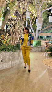 Mustard Upcycled Silk Coord Set