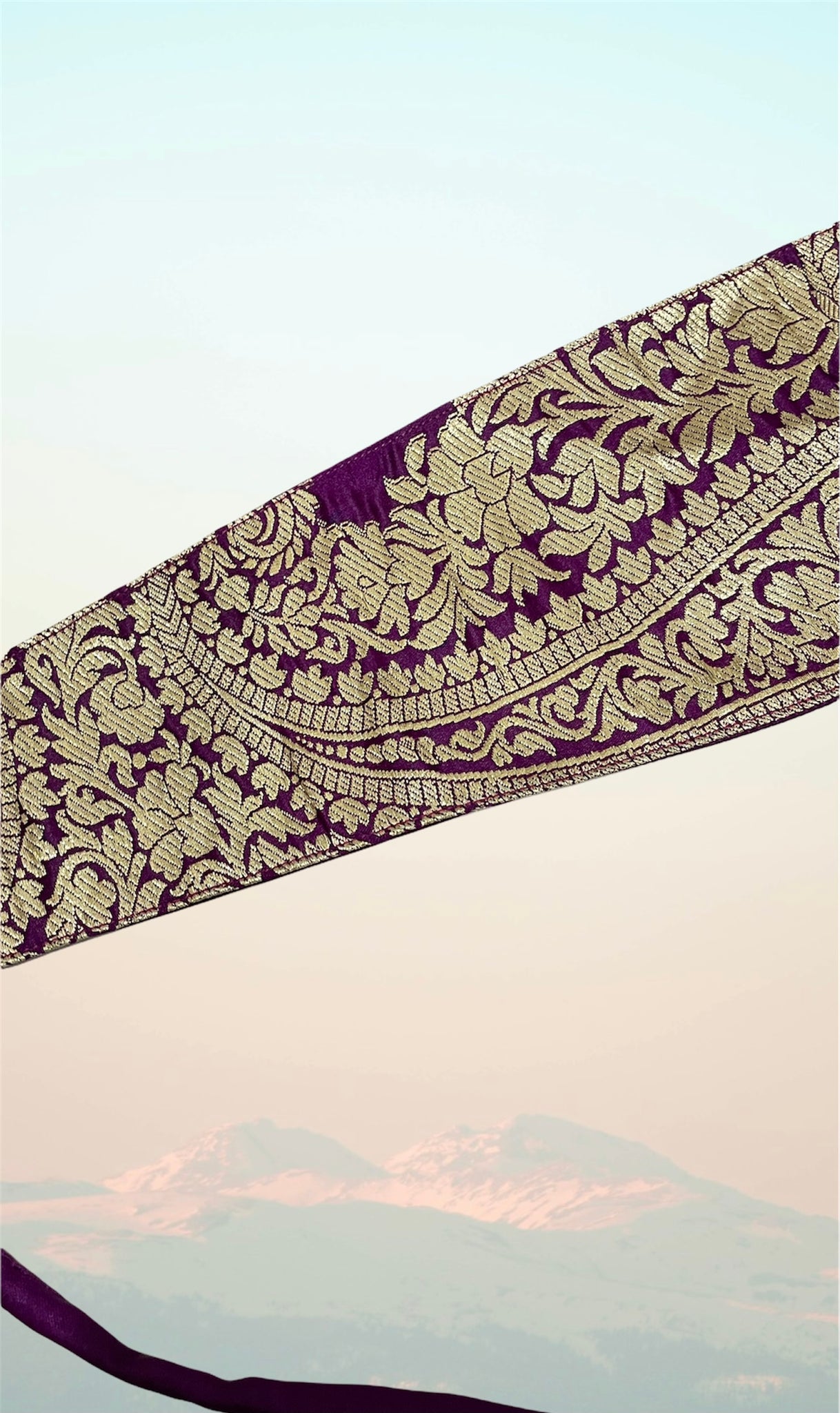 Ranisa Tie Around Silk Belt In Purple