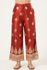 Phool Jaal Silk Pant Shirt Set